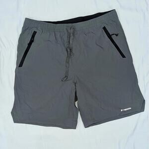 Patagonia Nine Trails Running Shorts 8" Forge Gray Men’s XL NWT Zip Pockets